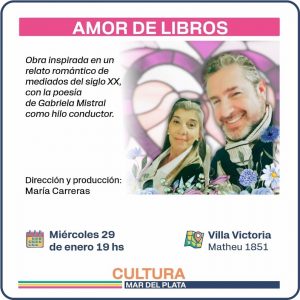 “Amor de Libros”: una experiencia teatral para románticos en Villa Victoria